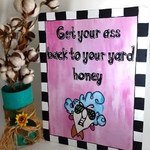 Hand painted door hanger